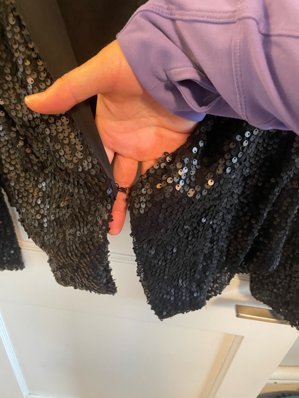 NWT torrid Black Sequin Cropped Jacket - Picture 4 of 5